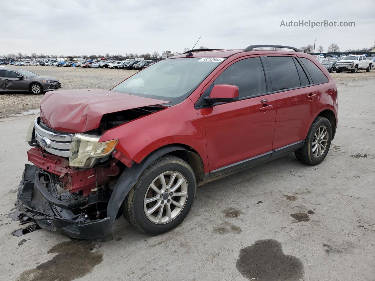 2008 Ford Edge Sel Red vin: 2FMDK48CX8BA94458