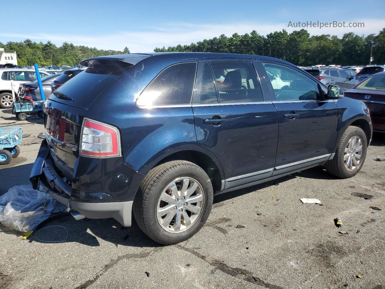 2008 Ford Edge Limited Blue vin: 2FMDK49C18BB24512