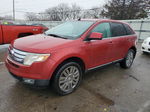 2008 Ford Edge Limited Red vin: 2FMDK49C48BA72034