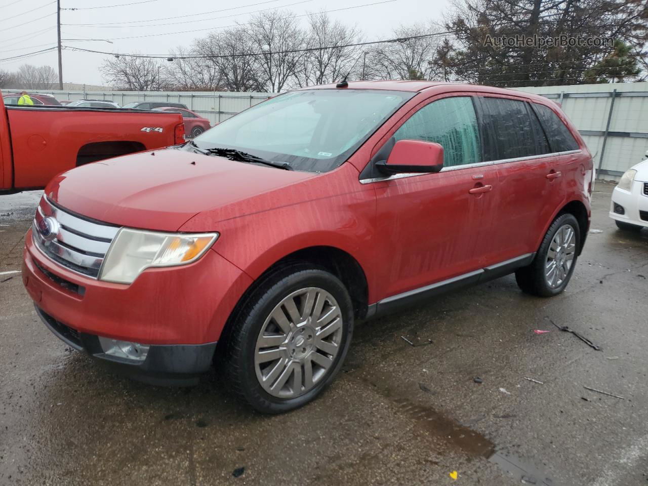 2008 Ford Edge Limited Red vin: 2FMDK49C48BA72034