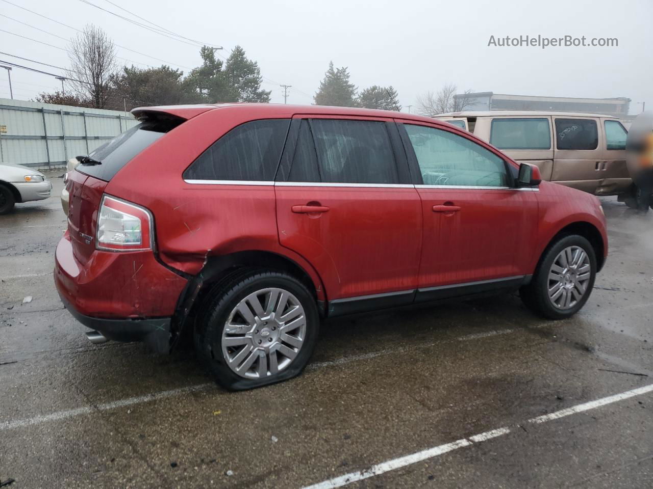 2008 Ford Edge Limited Red vin: 2FMDK49C48BA72034