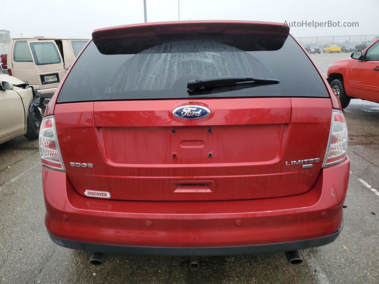 2008 Ford Edge Limited Red vin: 2FMDK49C48BA72034