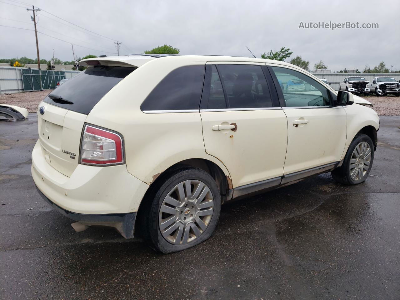 2008 Ford Edge Limited White vin: 2FMDK49C68BA27628