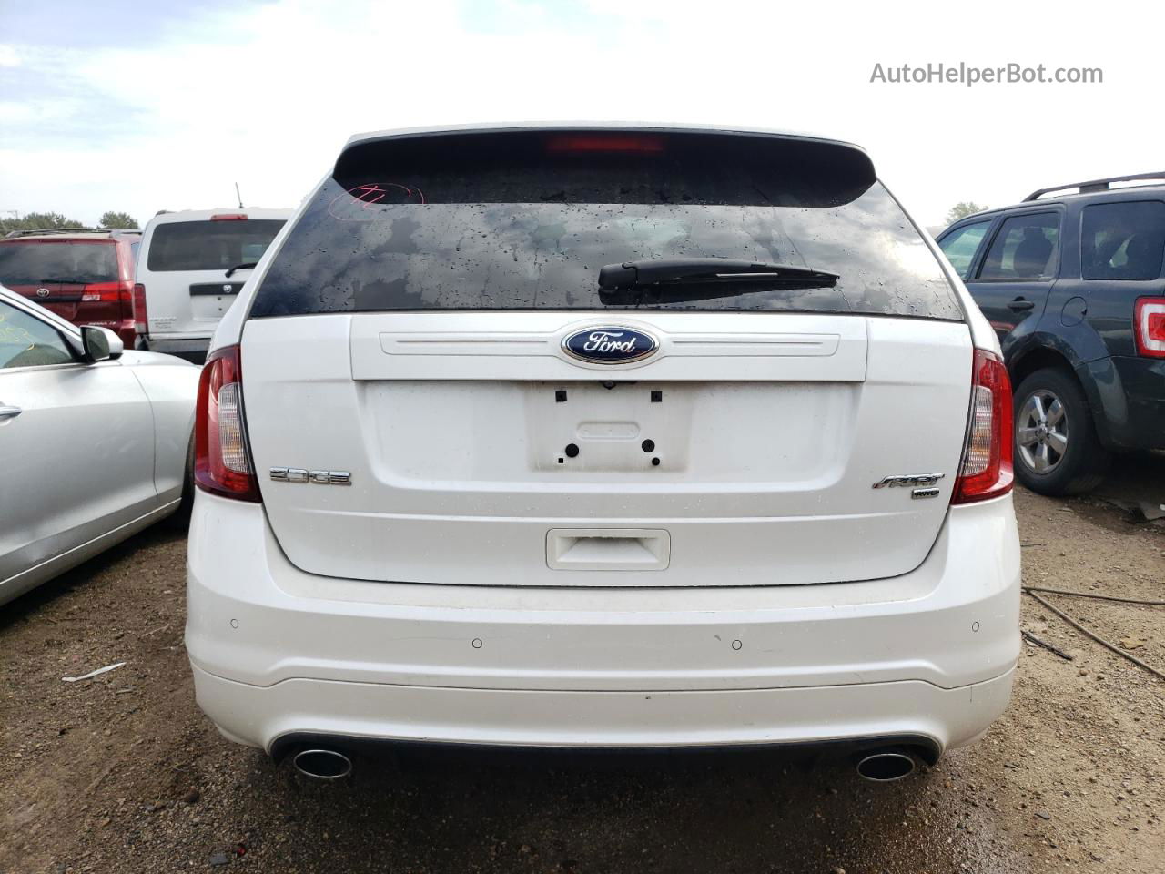 2014 Ford Edge Sport White vin: 2FMDK4AK0EBA57528