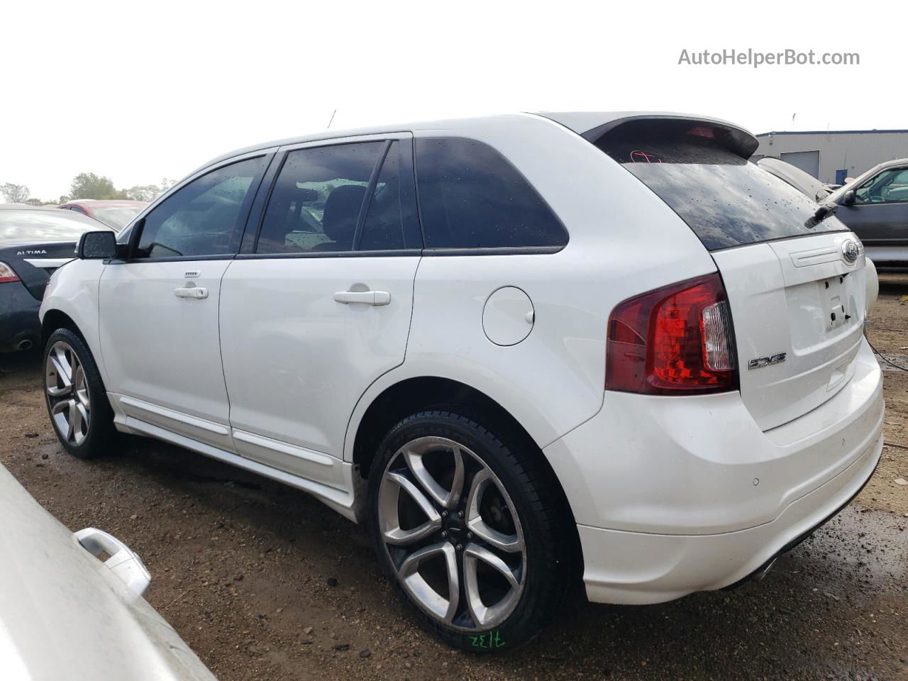 2014 Ford Edge Sport White vin: 2FMDK4AK0EBA57528