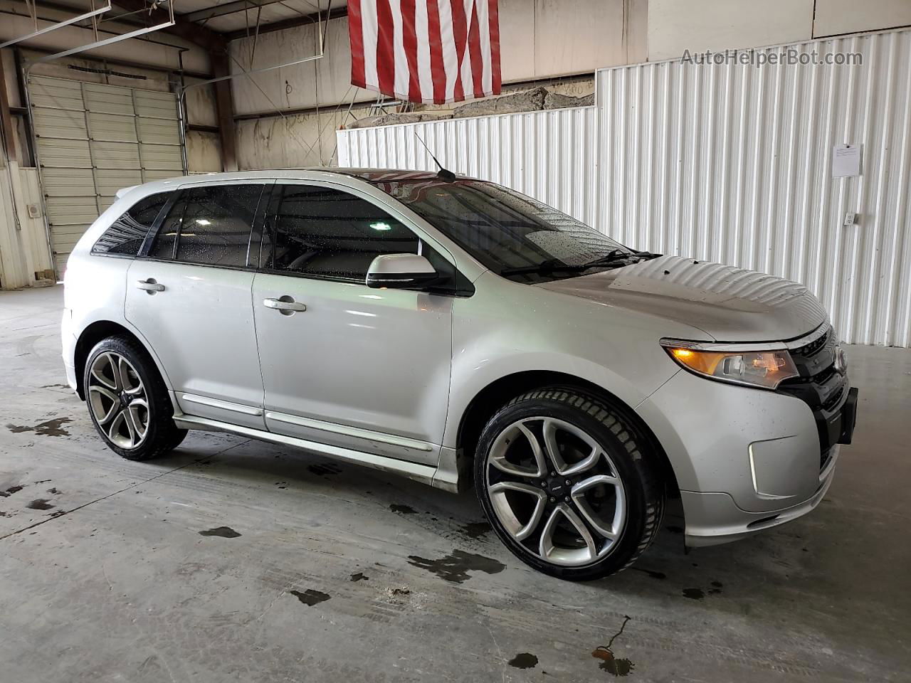 2014 Ford Edge Sport Silver vin: 2FMDK4AK3EBA40951