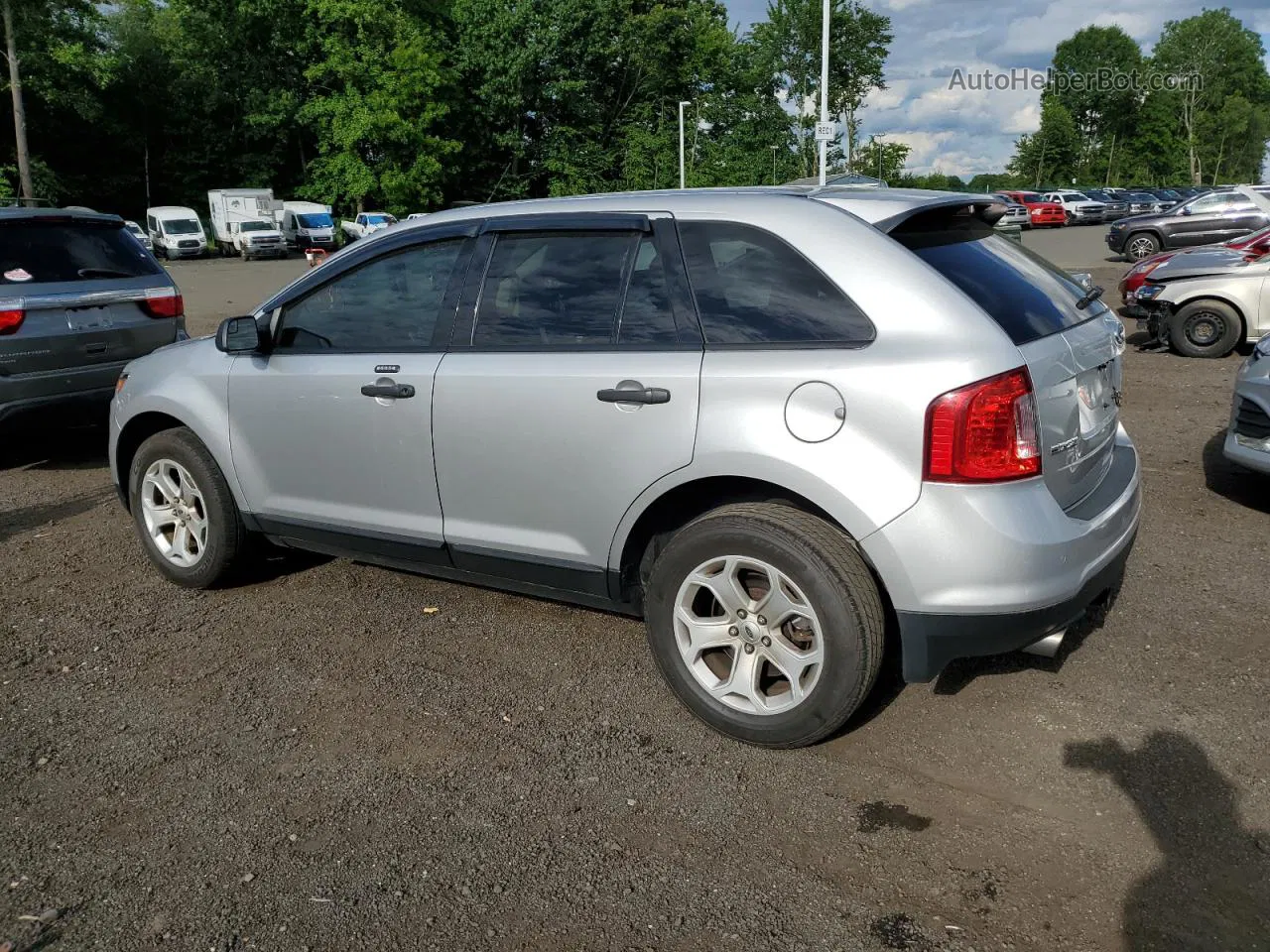 2014 Ford Edge Se Silver vin: 2FMDK4GC2EBB71708