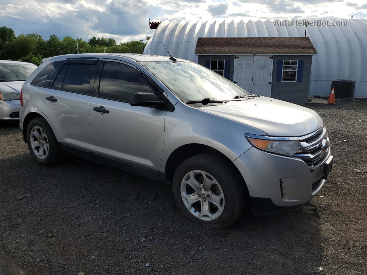 2014 Ford Edge Se Silver vin: 2FMDK4GC2EBB71708