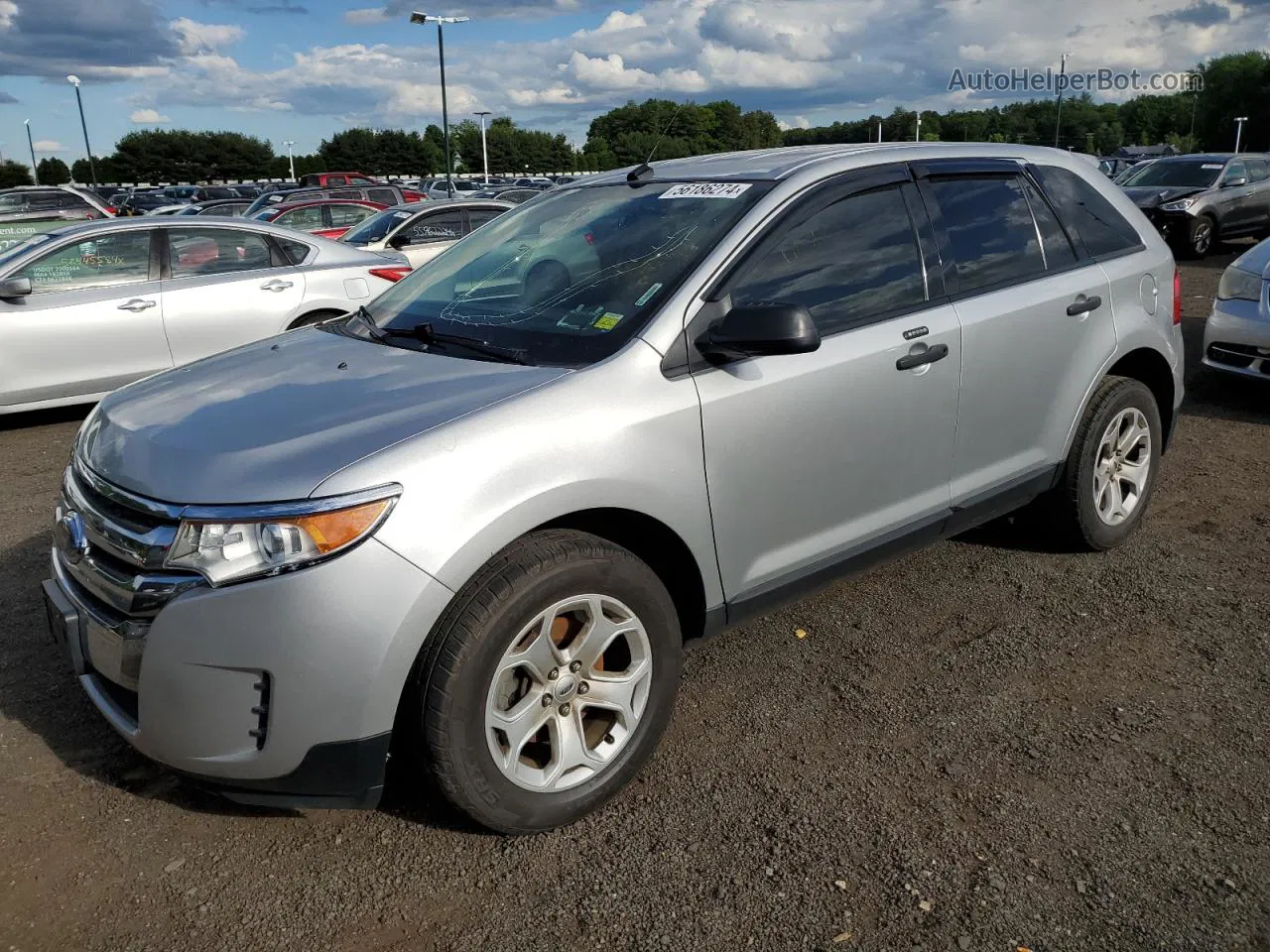 2014 Ford Edge Se Silver vin: 2FMDK4GC2EBB71708