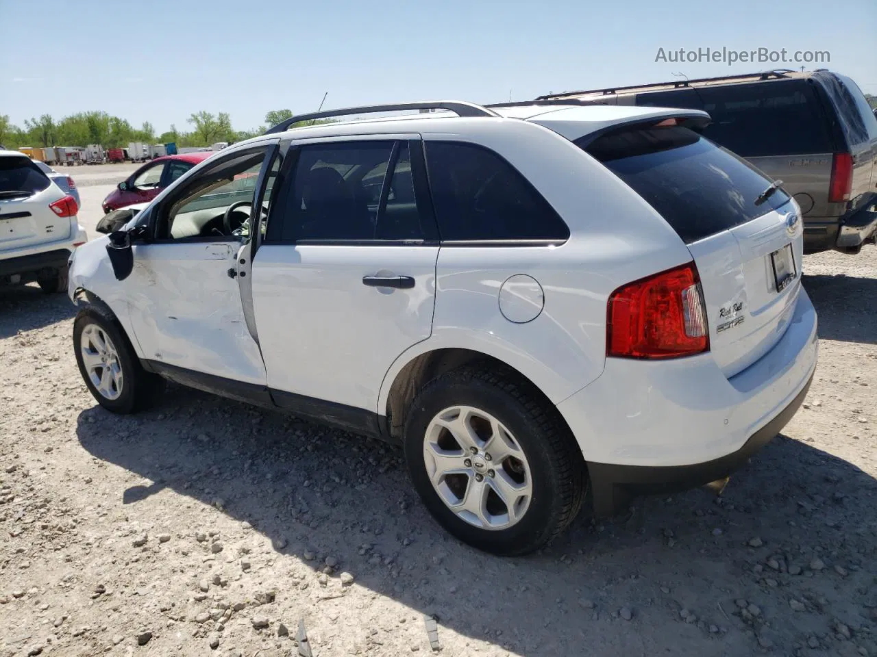 2014 Ford Edge Se White vin: 2FMDK4GC7EBB38669