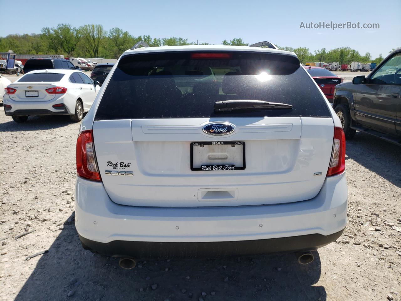 2014 Ford Edge Se White vin: 2FMDK4GC7EBB38669