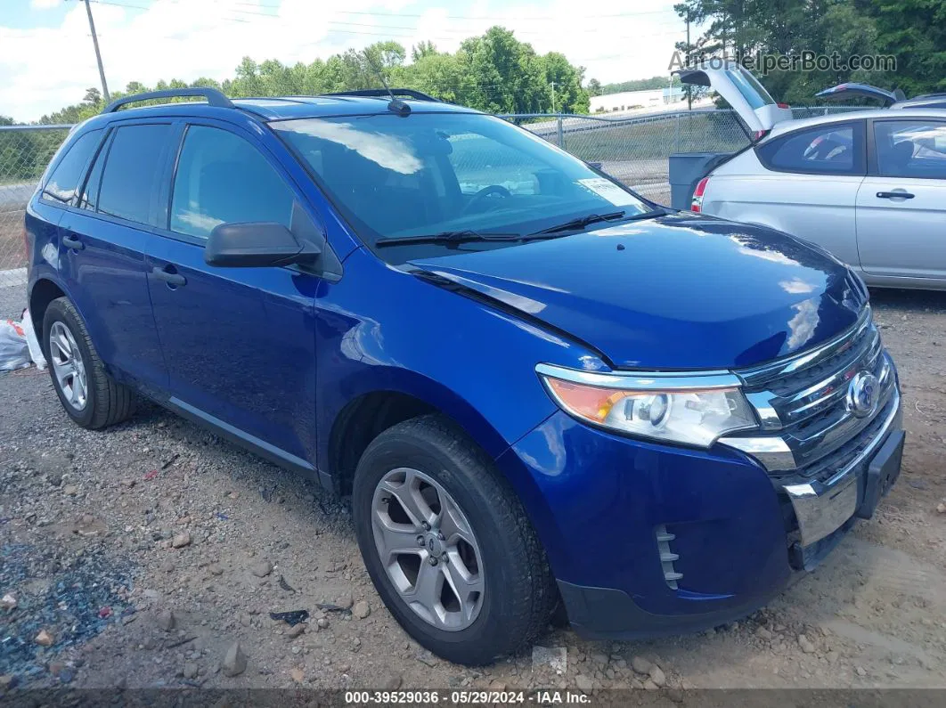 2014 Ford Edge Se Blue vin: 2FMDK4GCXEBA03203