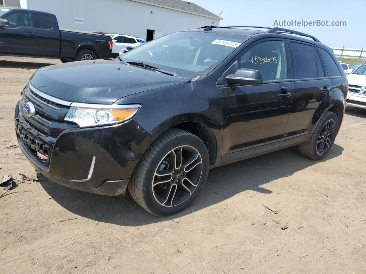 2014 Ford Edge Sel Черный vin: 2FMDK4JC0EBA40883