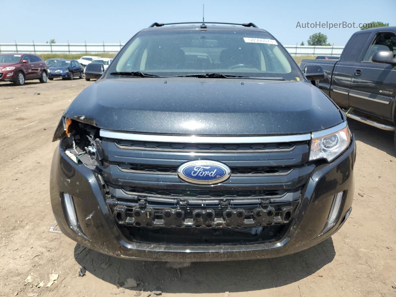 2014 Ford Edge Sel Черный vin: 2FMDK4JC0EBA40883