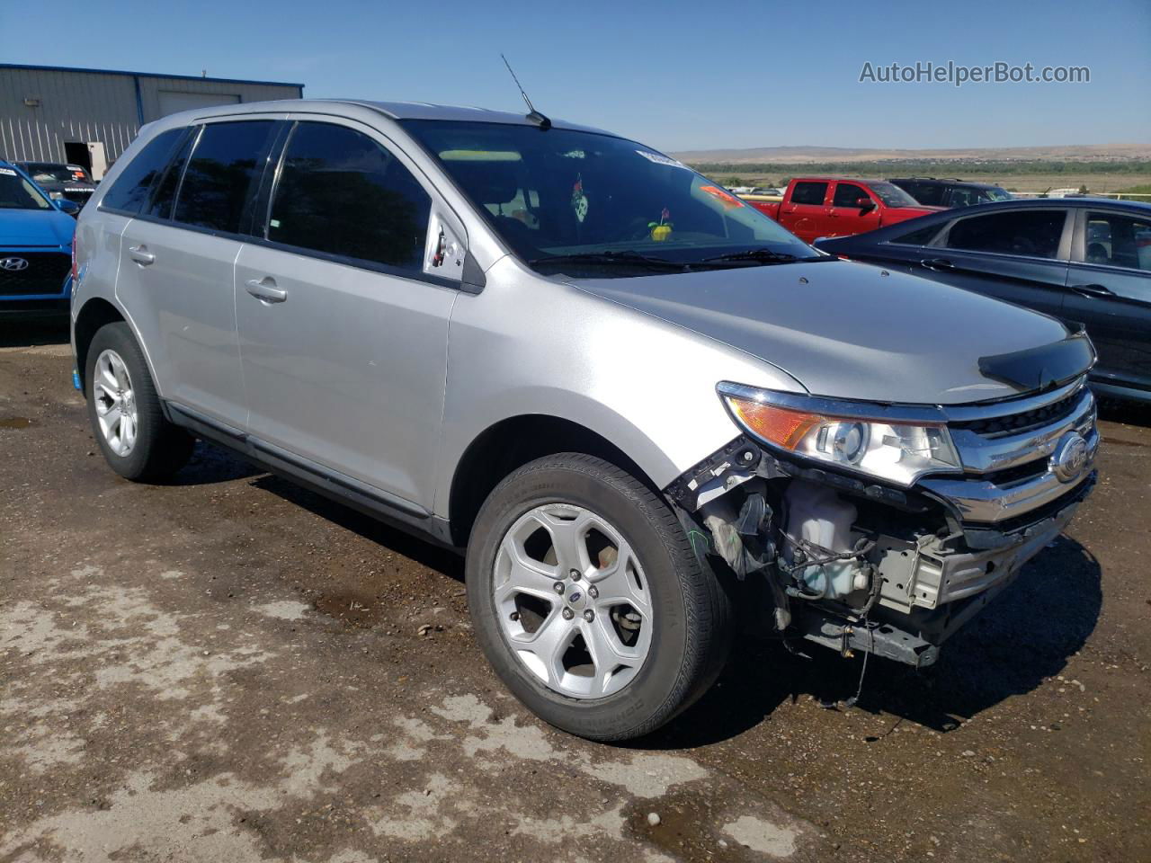 2014 Ford Edge Sel Silver vin: 2FMDK4JC0EBB23455