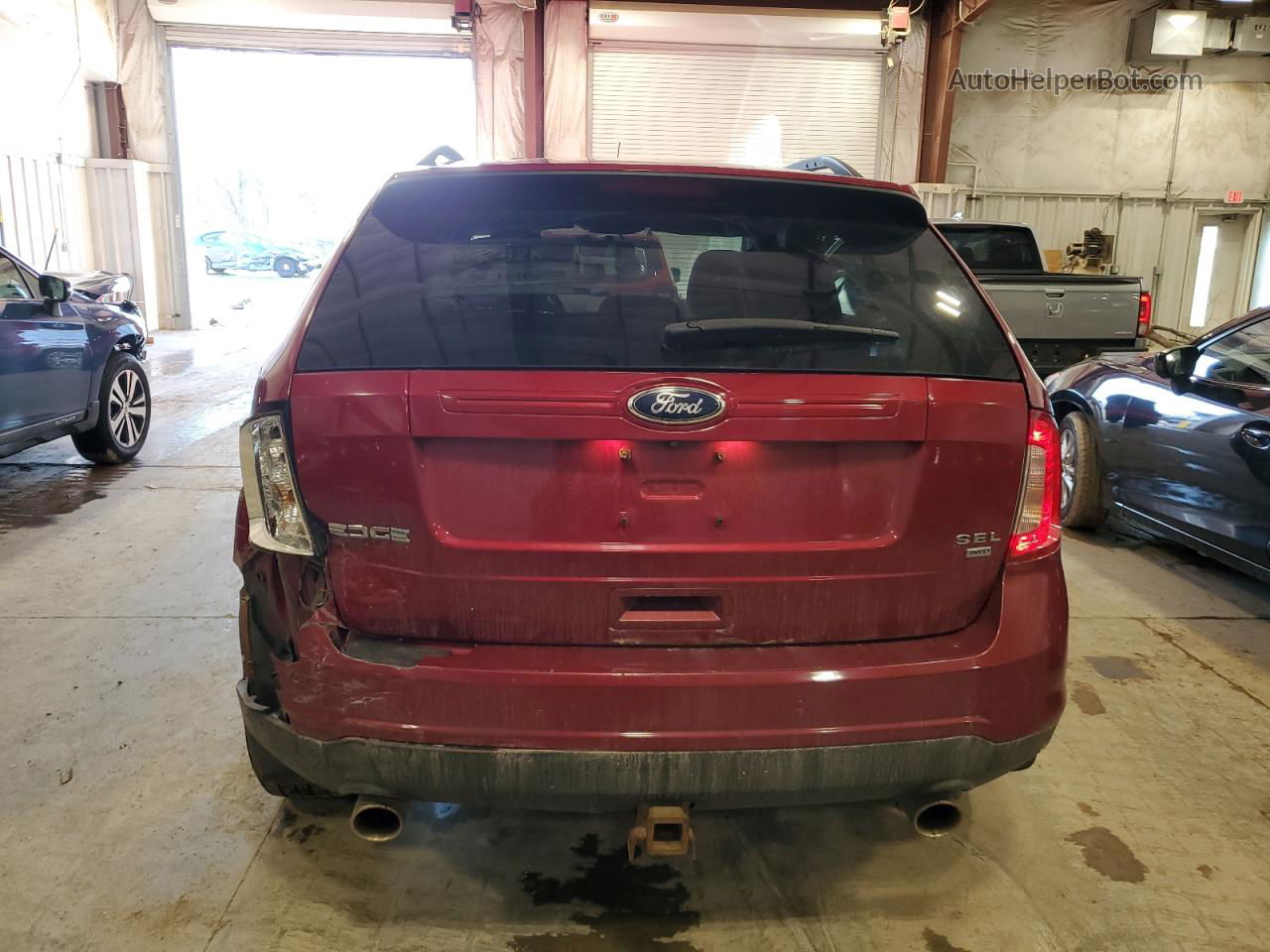 2014 Ford Edge Sel Red vin: 2FMDK4JC1EBA59975