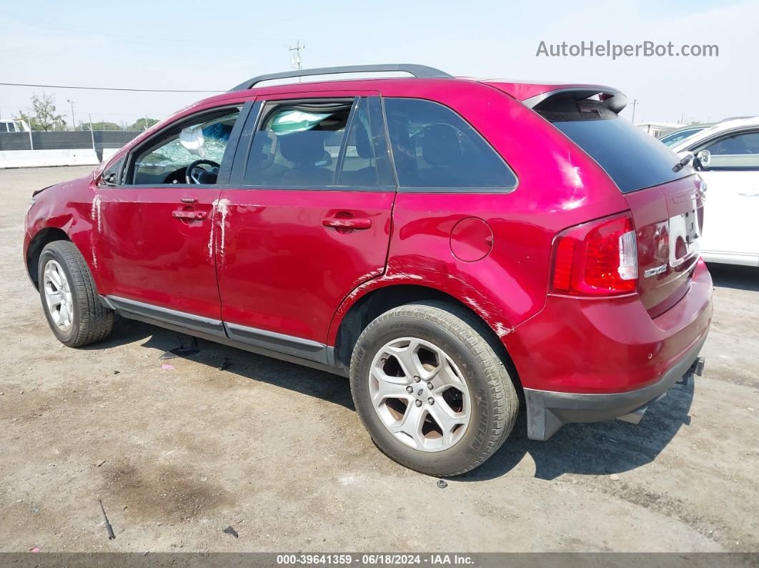 2014 Ford Edge Sel Red vin: 2FMDK4JC1EBA62598