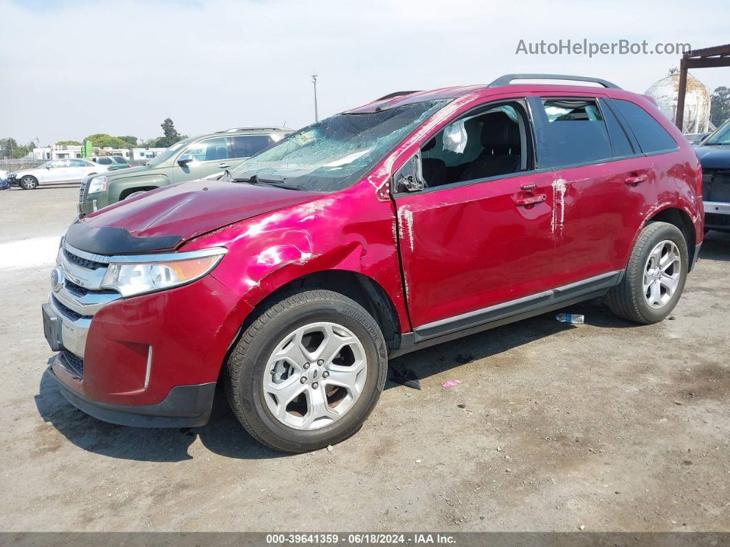 2014 Ford Edge Sel Red vin: 2FMDK4JC1EBA62598