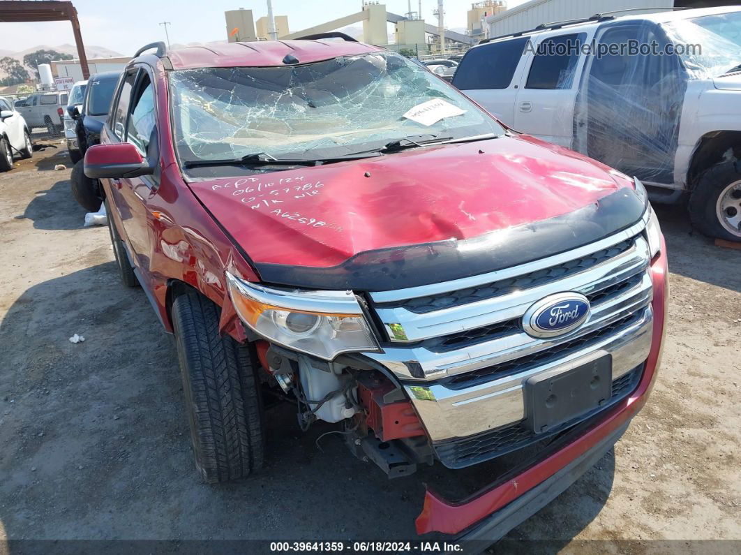 2014 Ford Edge Sel Red vin: 2FMDK4JC1EBA62598