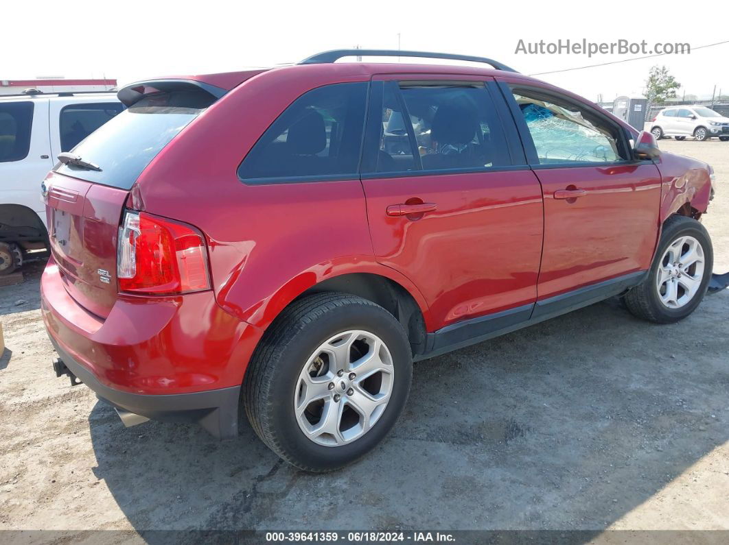 2014 Ford Edge Sel Red vin: 2FMDK4JC1EBA62598