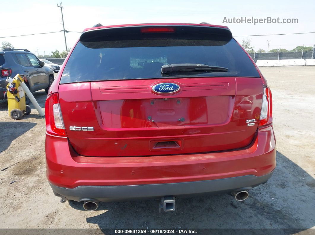 2014 Ford Edge Sel Red vin: 2FMDK4JC1EBA62598