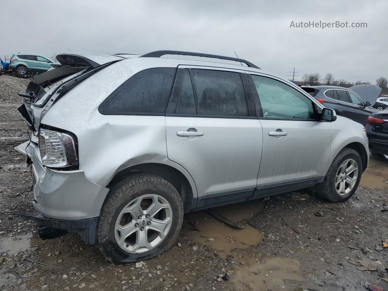 2014 Ford Edge Sel Silver vin: 2FMDK4JC1EBA75478