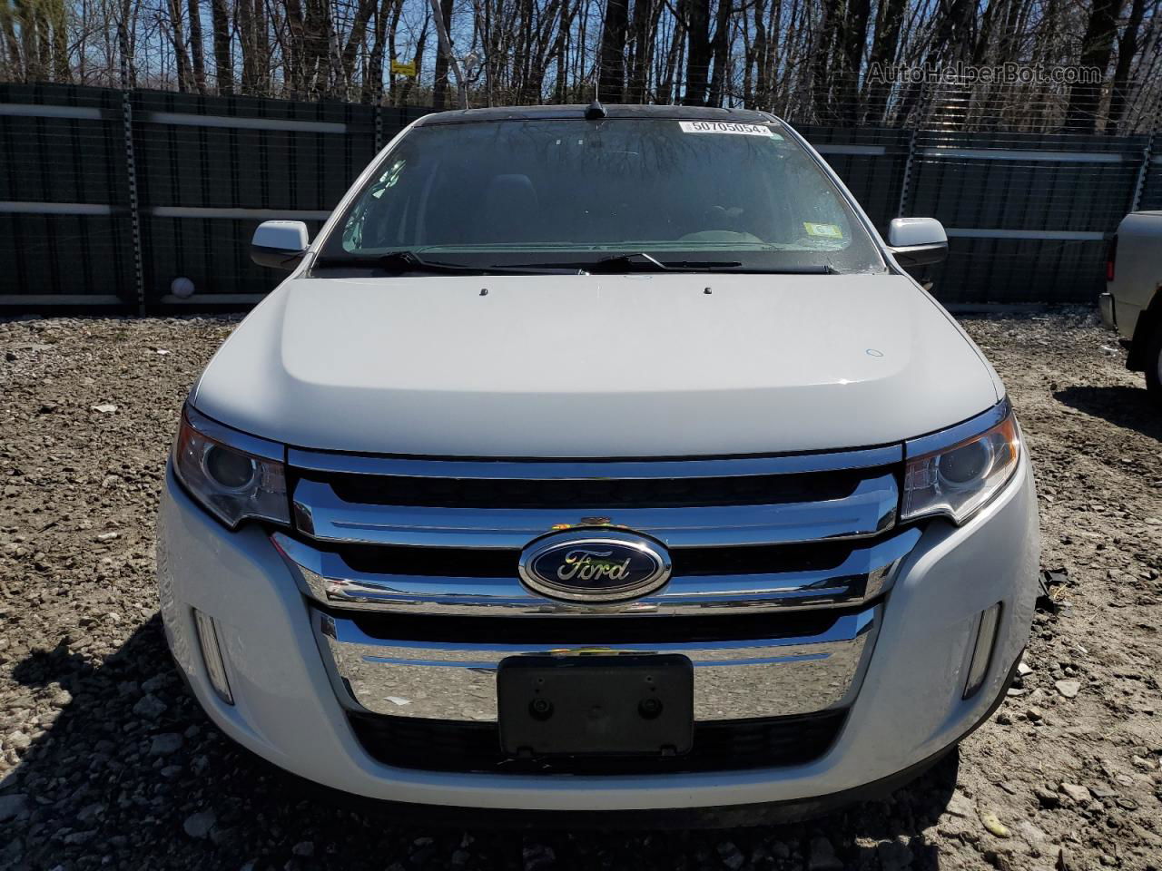 2014 Ford Edge Sel White vin: 2FMDK4JC1EBB26610