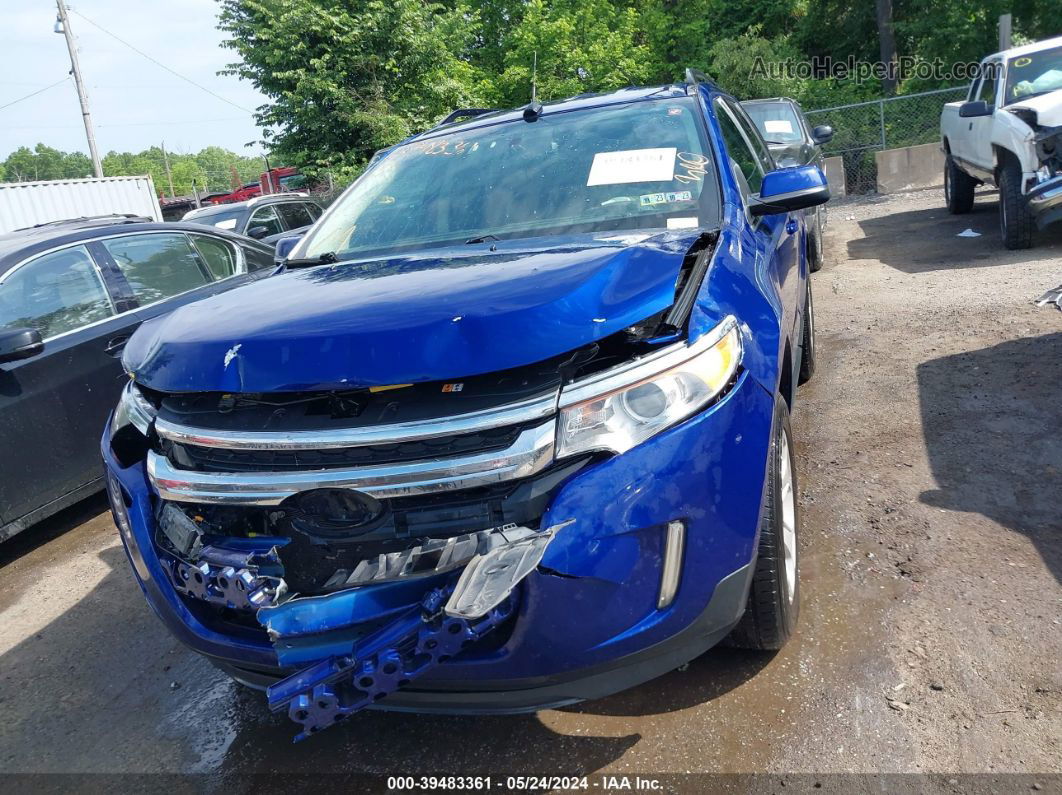 2014 Ford Edge Sel Blue vin: 2FMDK4JC1EBB53645