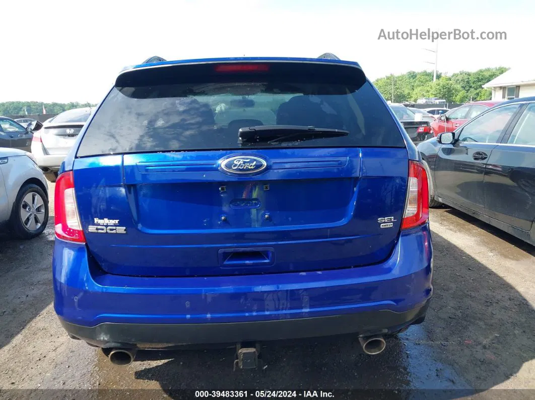 2014 Ford Edge Sel Blue vin: 2FMDK4JC1EBB53645