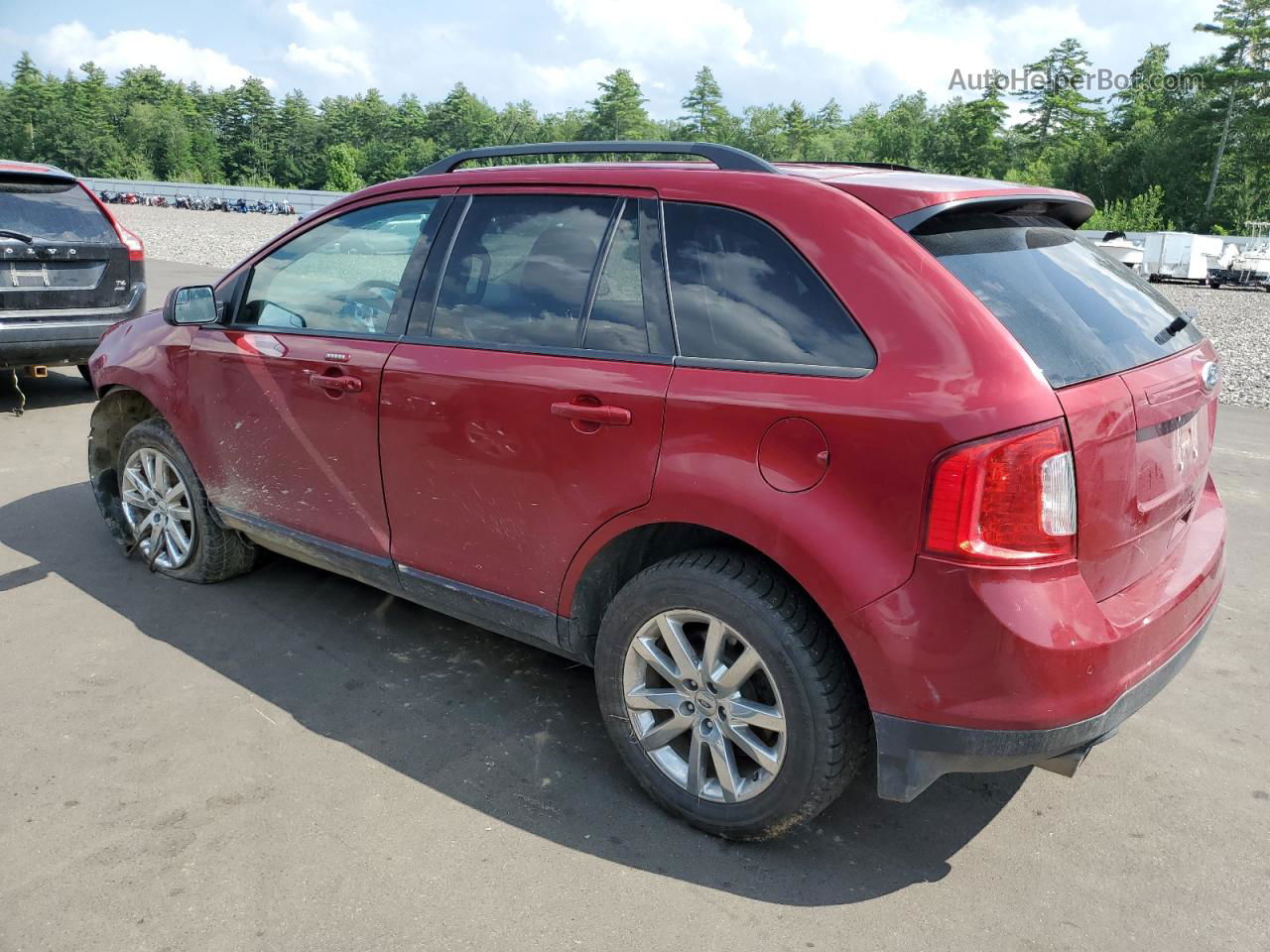 2014 Ford Edge Sel Red vin: 2FMDK4JC2EBA22191