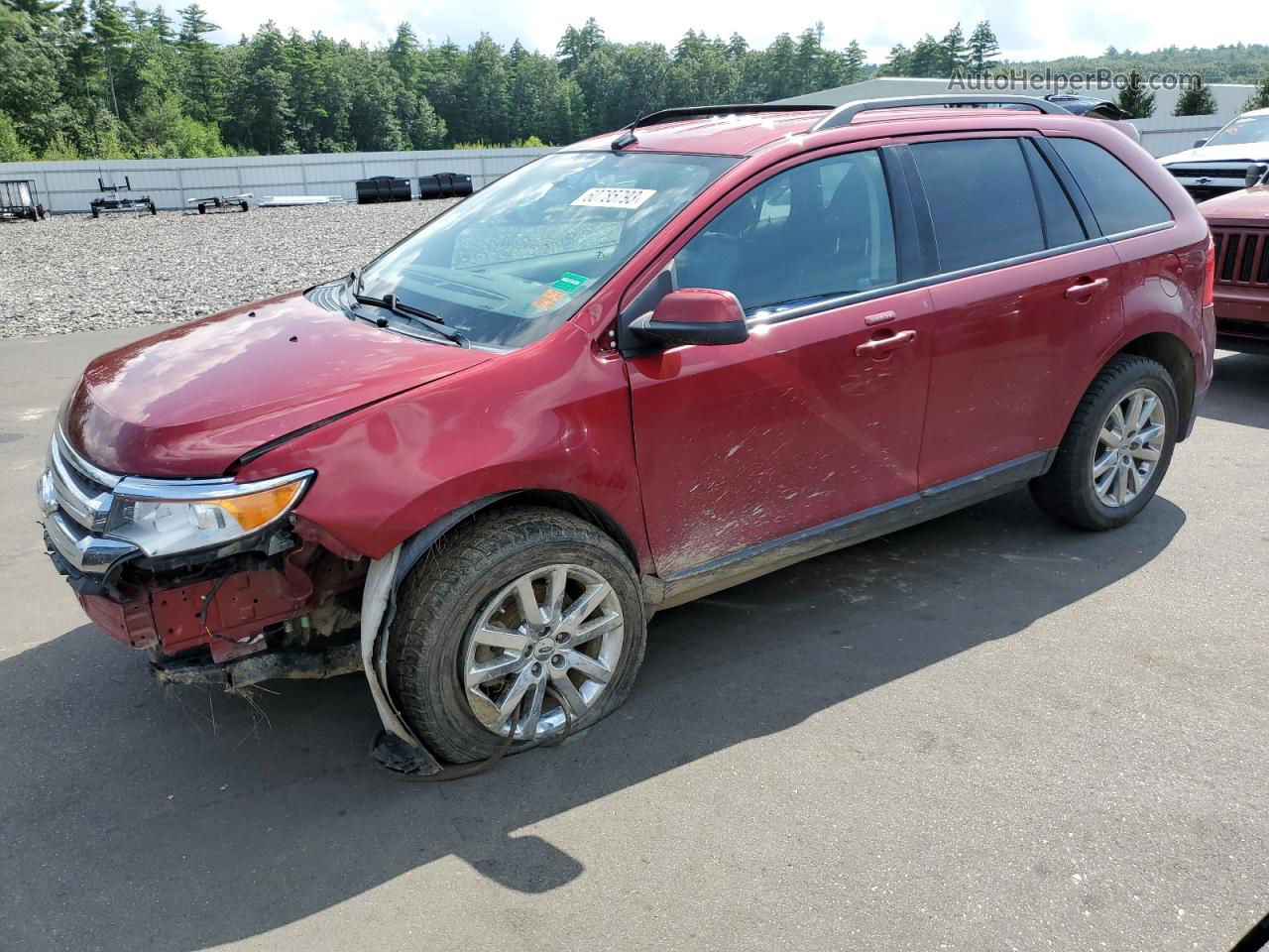 2014 Ford Edge Sel Red vin: 2FMDK4JC2EBA22191