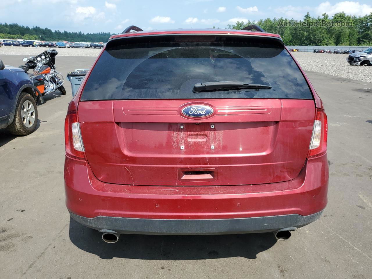 2014 Ford Edge Sel Red vin: 2FMDK4JC2EBA22191