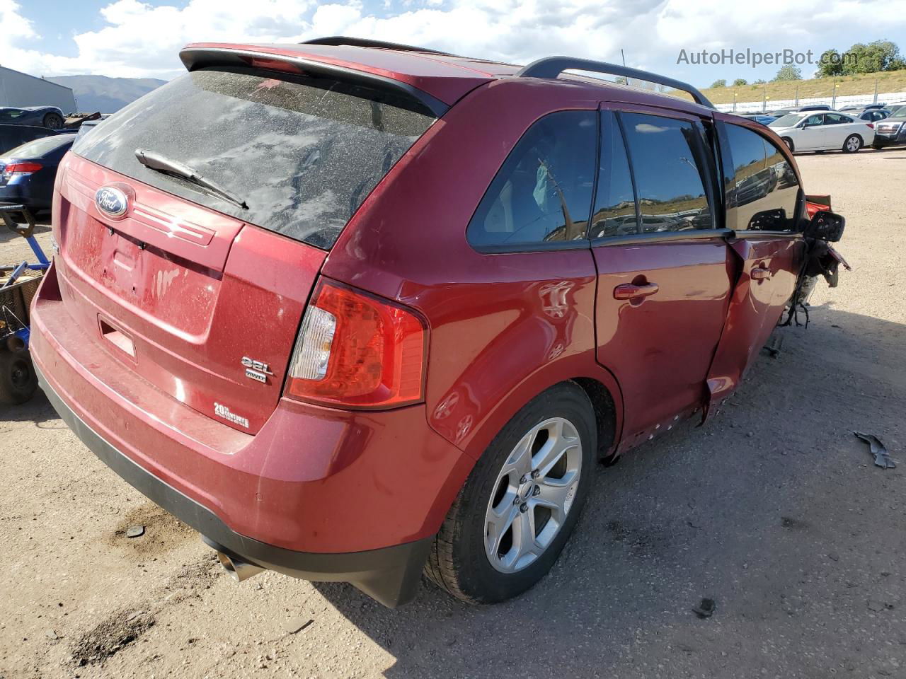 2014 Ford Edge Sel Red vin: 2FMDK4JC2EBA79068