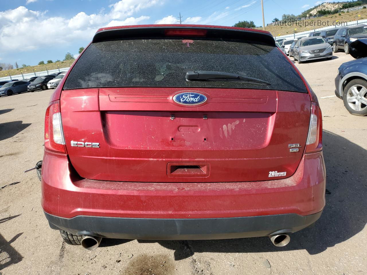 2014 Ford Edge Sel Red vin: 2FMDK4JC2EBA79068