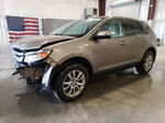 2014 Ford Edge Sel Brown vin: 2FMDK4JC2EBB19326