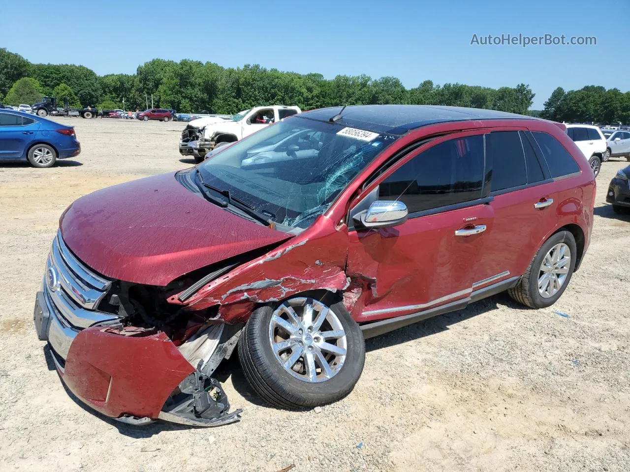 2014 Ford Edge Sel Бордовый vin: 2FMDK4JC2EBB36675