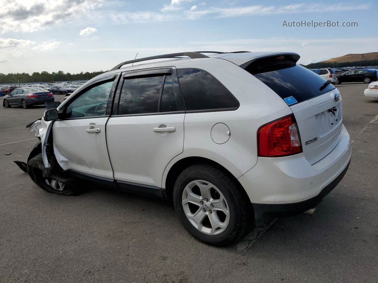 2014 Ford Edge Sel White vin: 2FMDK4JC3EBA32258