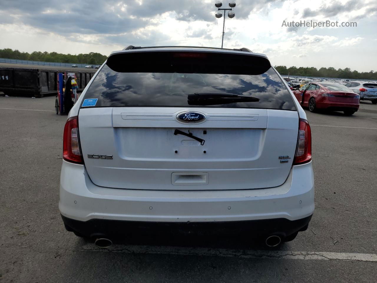 2014 Ford Edge Sel White vin: 2FMDK4JC3EBA32258