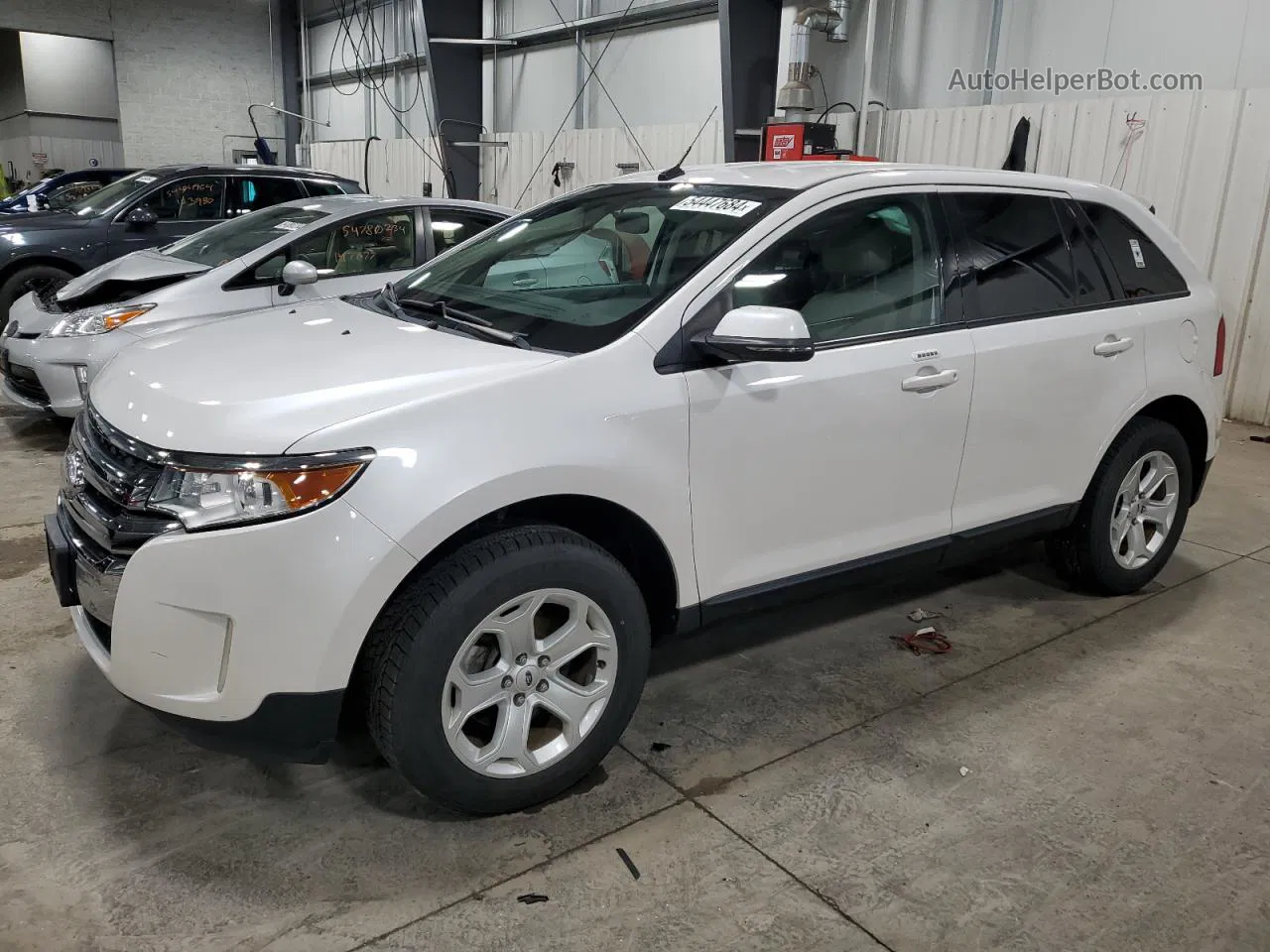 2014 Ford Edge Sel White vin: 2FMDK4JC3EBA53319