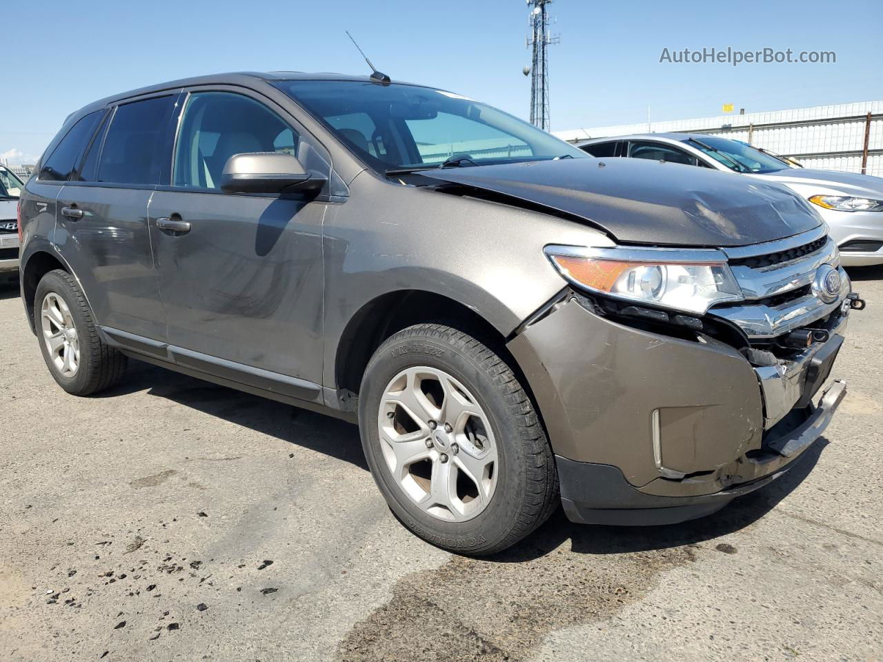 2014 Ford Edge Sel Желто-коричневый vin: 2FMDK4JC3EBA82061