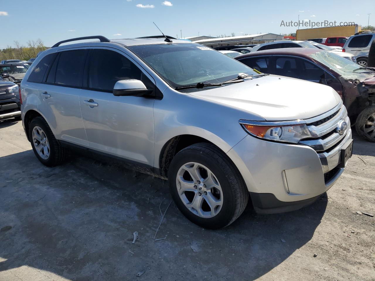 2014 Ford Edge Sel Серебряный vin: 2FMDK4JC3EBB16094