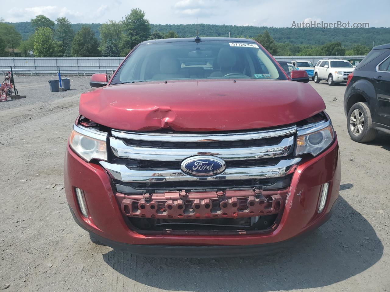 2014 Ford Edge Sel Red vin: 2FMDK4JC3EBB27323