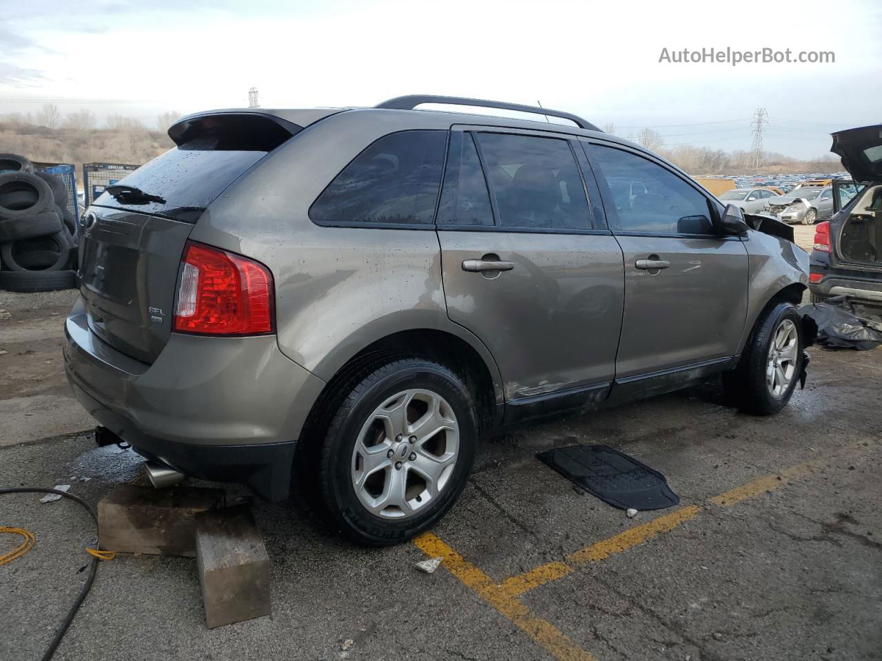 2014 Ford Edge Sel Tan vin: 2FMDK4JC4EBA84319