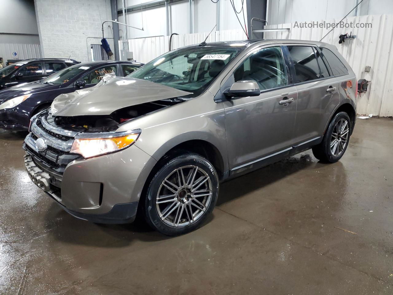 2014 Ford Edge Sel Gray vin: 2FMDK4JC4EBA92338