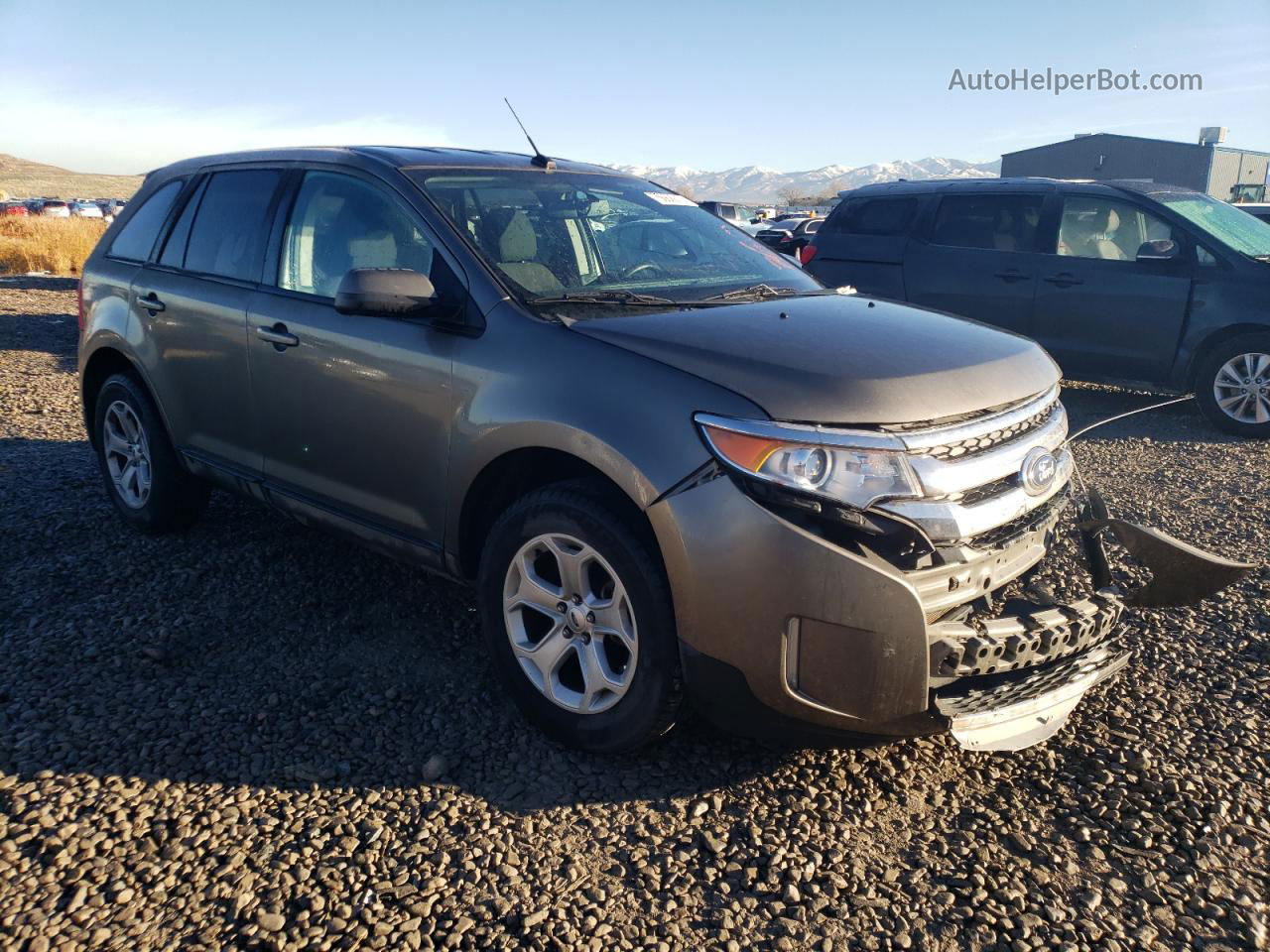 2014 Ford Edge Sel Gray vin: 2FMDK4JC4EBB13138