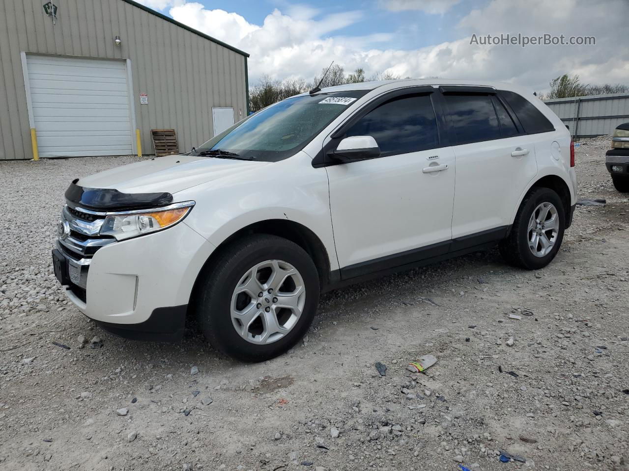 2014 Ford Edge Sel White vin: 2FMDK4JC4EBB31431