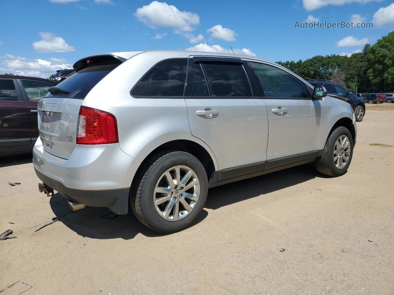 2014 Ford Edge Sel Silver vin: 2FMDK4JC4EBB65207