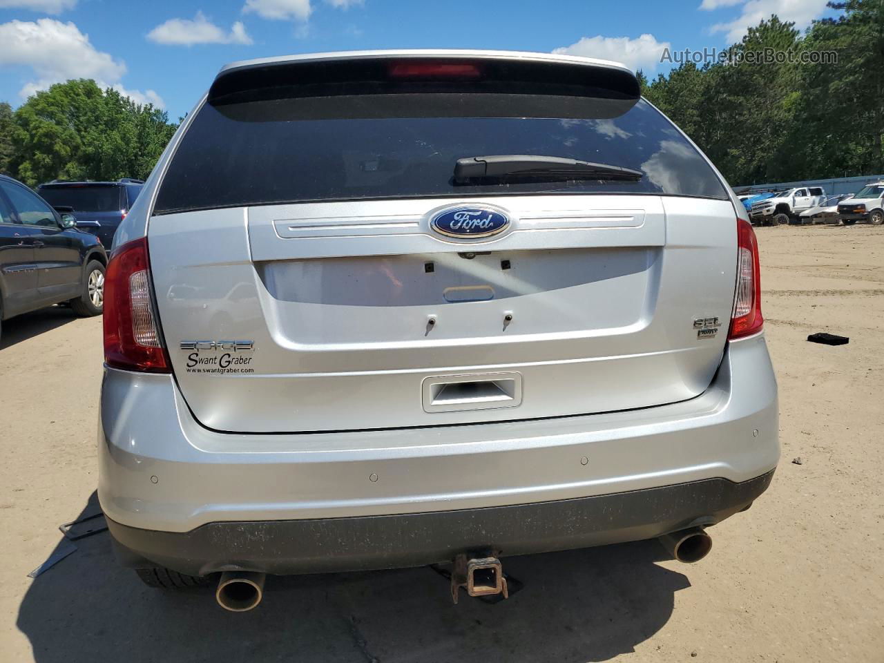 2014 Ford Edge Sel Silver vin: 2FMDK4JC4EBB65207