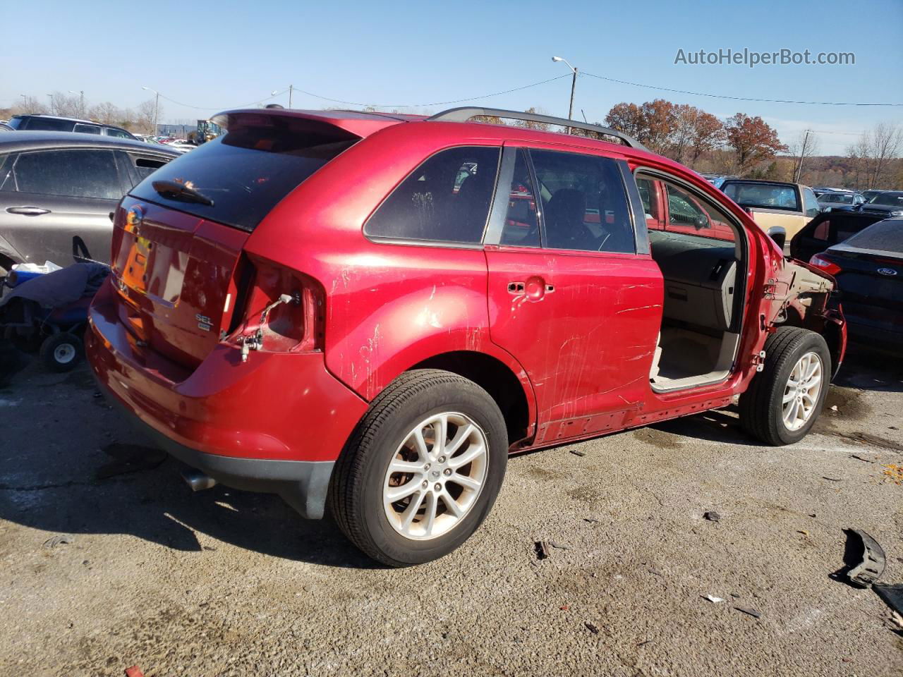 2010 Ford Edge Sel Red vin: 2FMDK4JC5ABA51601