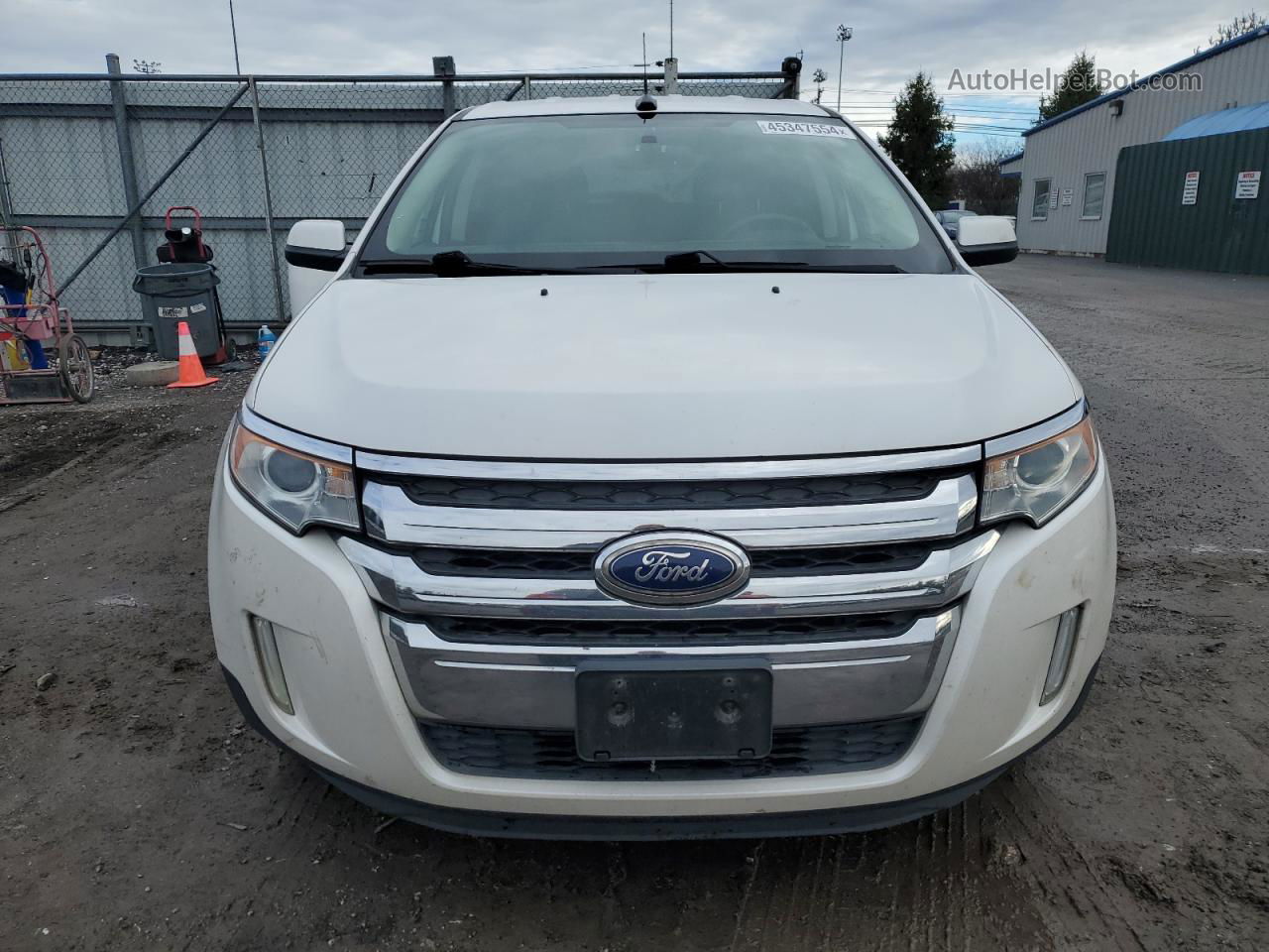 2014 Ford Edge Sel White vin: 2FMDK4JC5EBB26884